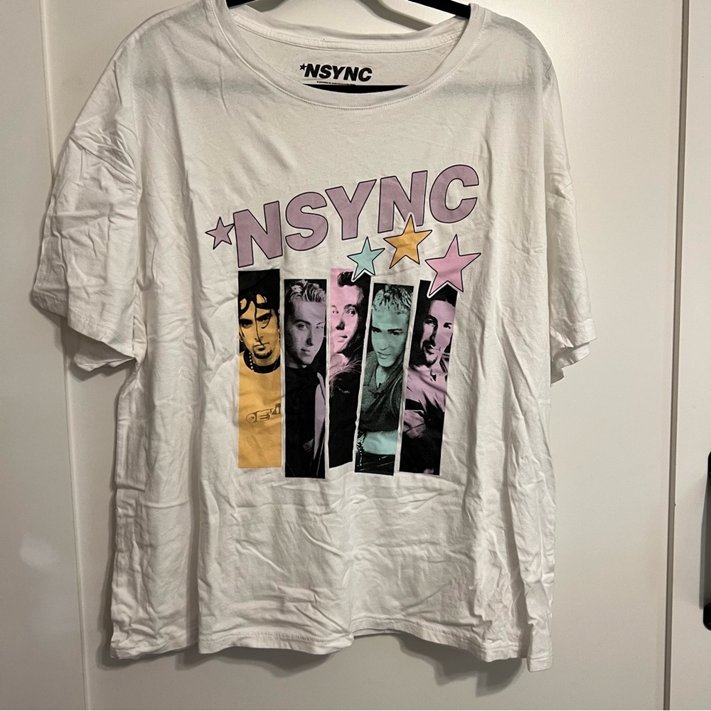 White *NSYNC Crop Top